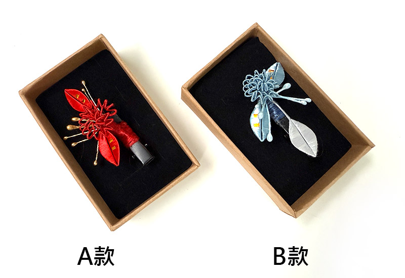 傳統紅春仔花(圓仔花)夾/胸針/髮梳